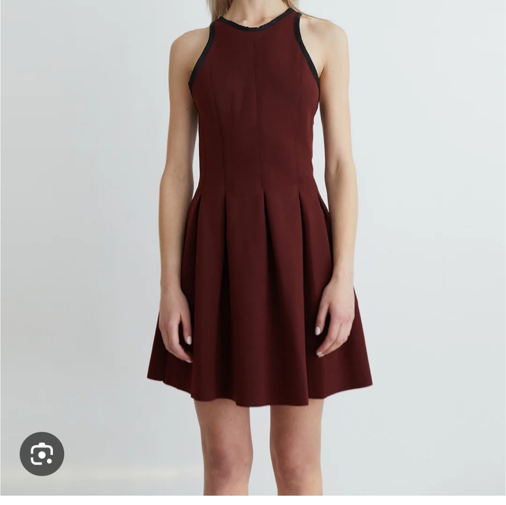 Club Monaco Elegant Burgundy Sleeveless Dress